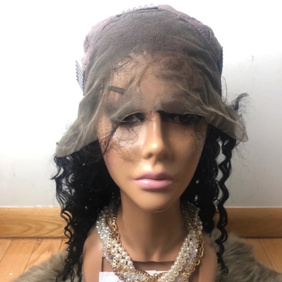 18”  DEEP WAVE CURLY Lace Front Human Hair WIG NWT main image 5
